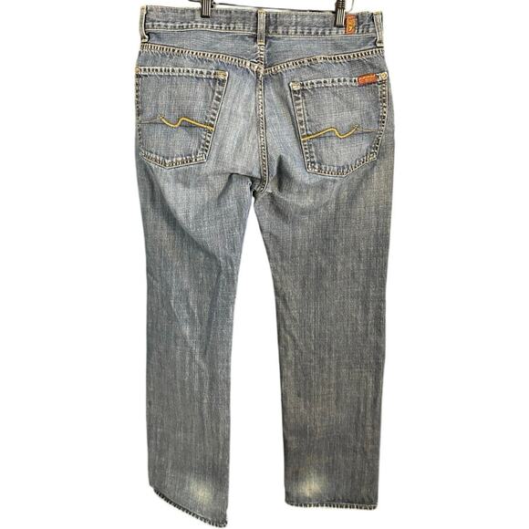 7 For All Mankind Austyn Relaxed Straight Leg Jeans Medium Wash Size 36x32 - Picture 2 of 9
